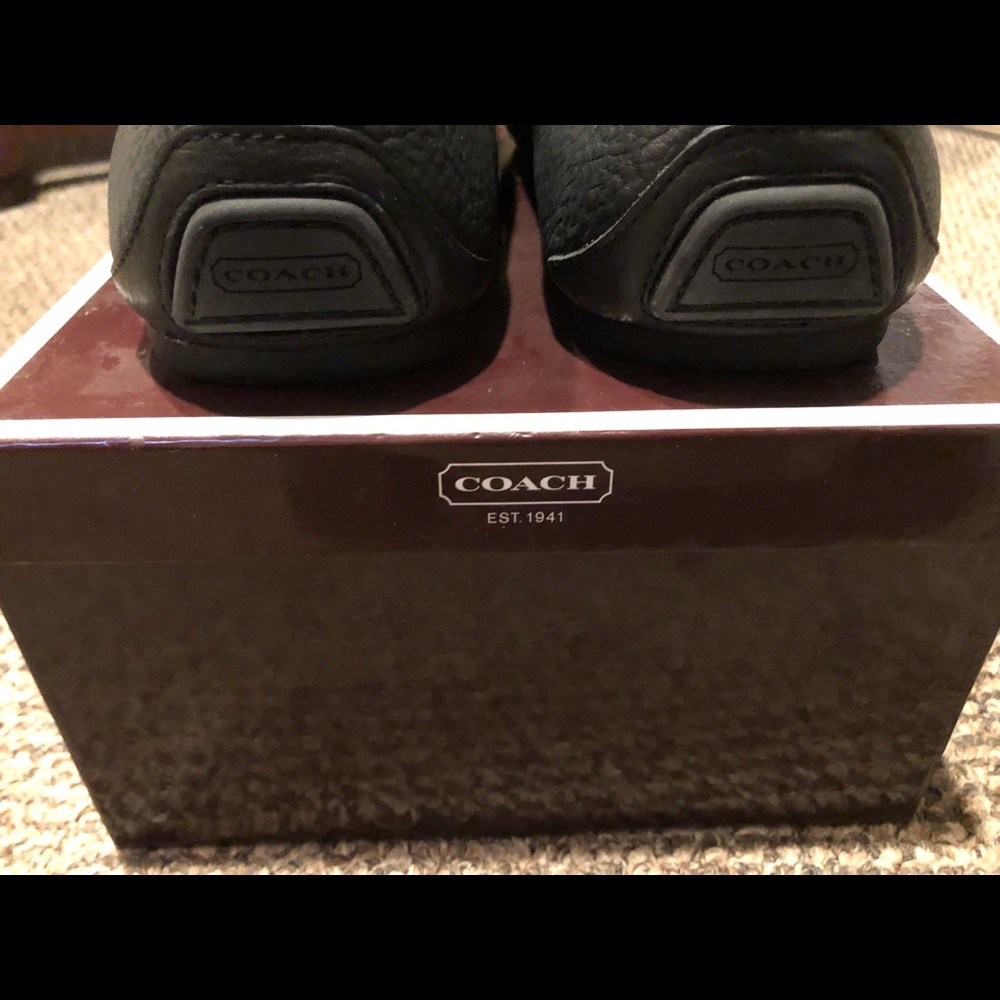 Mens Coach leather loafers